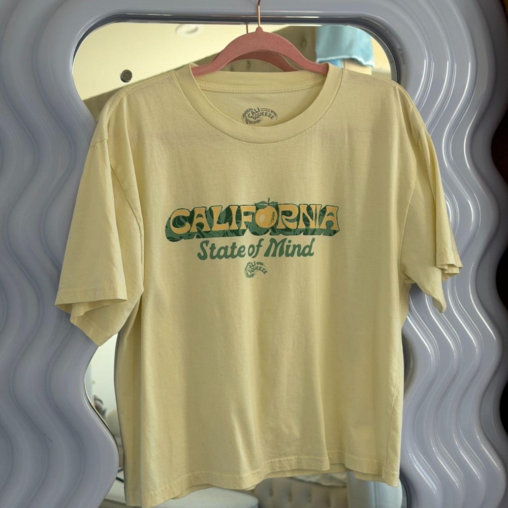 Cali Squeeze Firestone Walker 805 California State of Mind Yellow Graphic Tee M